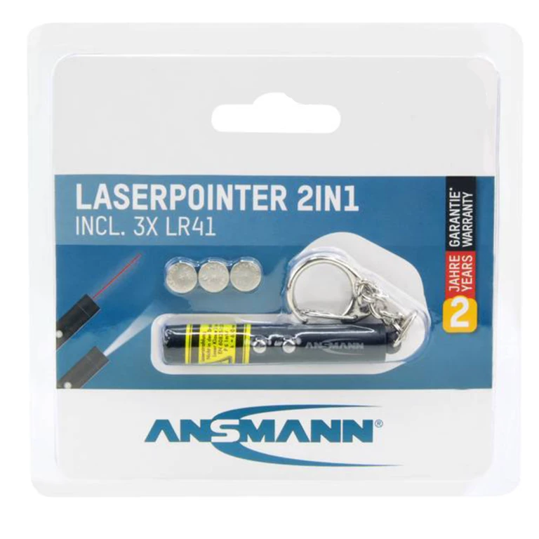 Ansmann 2-in-1 Zaklamp en Laserpointer Zwart - 1 stuk