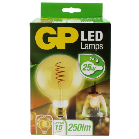 LED lamp E27 5W 250Lm G125 vintage gold - 745GPG125085195CE1