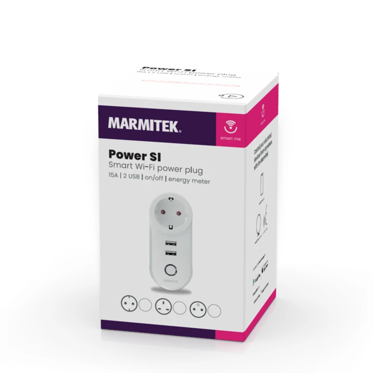 Marmitek Smart Wifi Stekker 15A 2USB 1 stuk