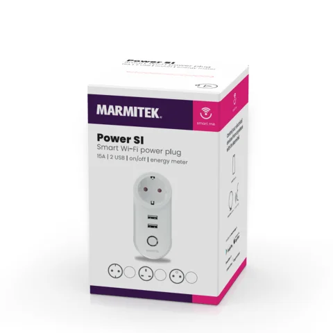 smart Wifi stekker 15A 2USB - 08519