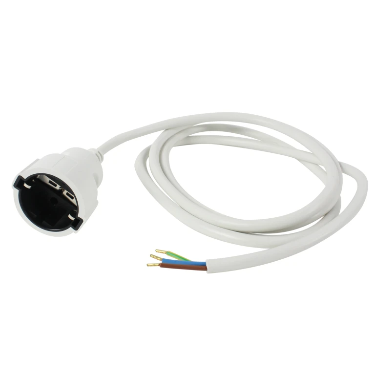 Scanpart Aansluitsnoer 3x1.5mm 2.0m Wit