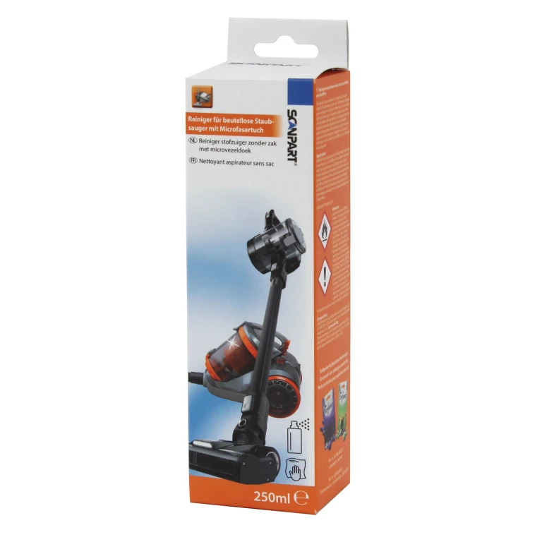 Scanpart Reinigingsset voor Zakloze Stofzuigers 250ml met Microvezeldoek