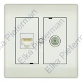 RJ45-Coax wandcontactdoos - 11201706