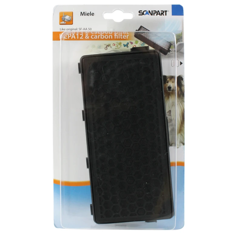 Scanpart Stofzuigerfilter HEPA H12 & Koolstof voor Miele S4000, S5000, S6000 (1 stuk)