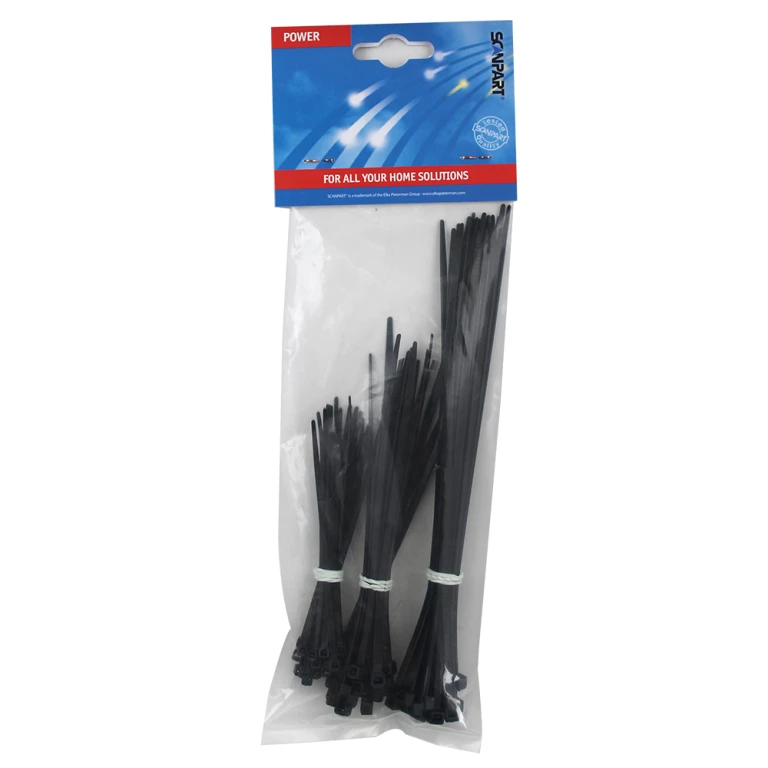 Scanpart Tie Wraps Assortiment Hersluitbaar 75 stuks Zwart