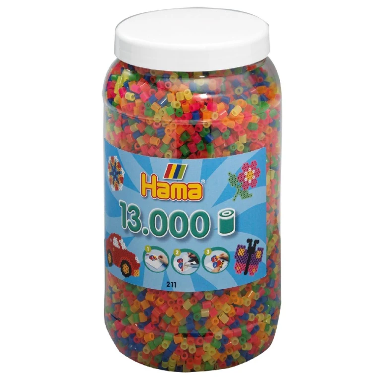 Hama Midi Strijkkralen Set Neon - 13000 stuks