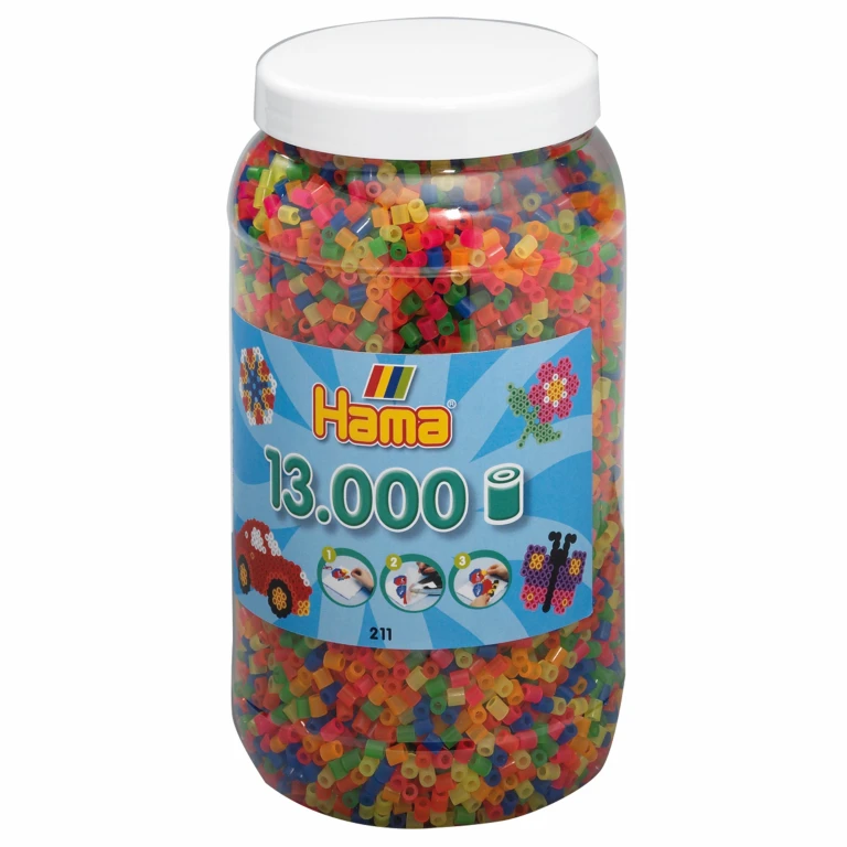 Hama Midi Strijkkralen Set Neon - 13000 stuks