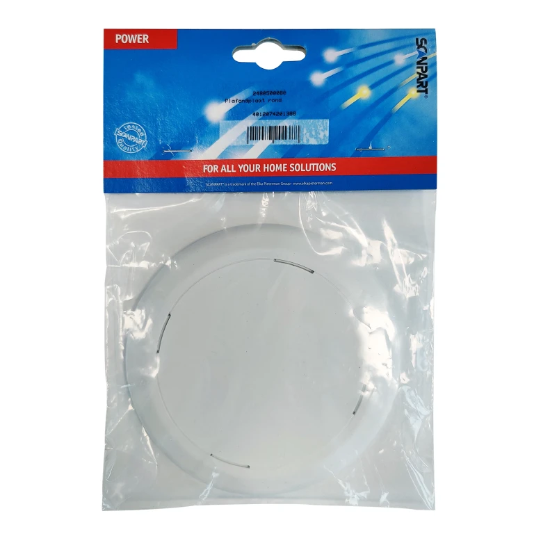 Kabelgoot Plafondplaat Wit Rond 12,5 cm - 1 stuk