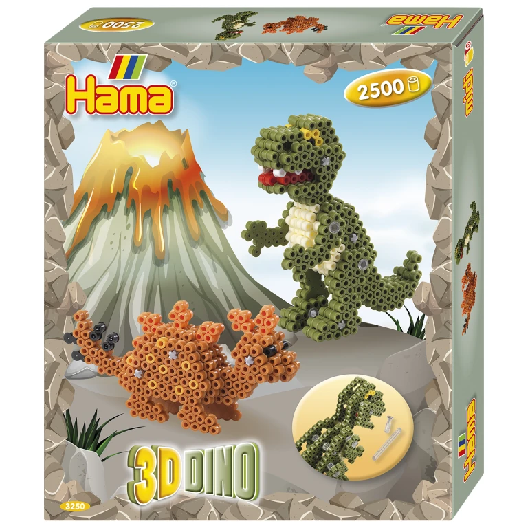 Hama 3D Dino Strijkkralenset - 2500 stuks