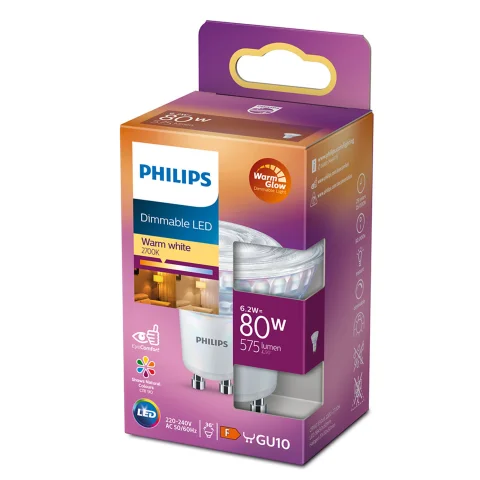Philips LED lamp GU10 6.2W 575Lm