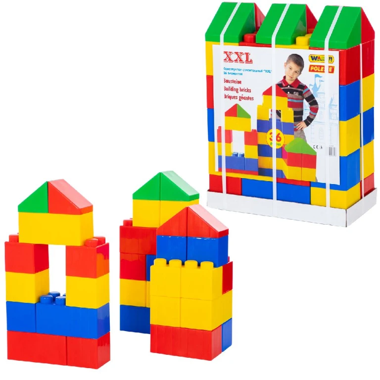 Polesie Mega Bouwblokken Klassiek XXL set van 36 stuks