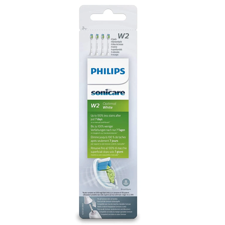 Philips Sonicare W2 Optimal White Opzetborstels Wit 4 stuks