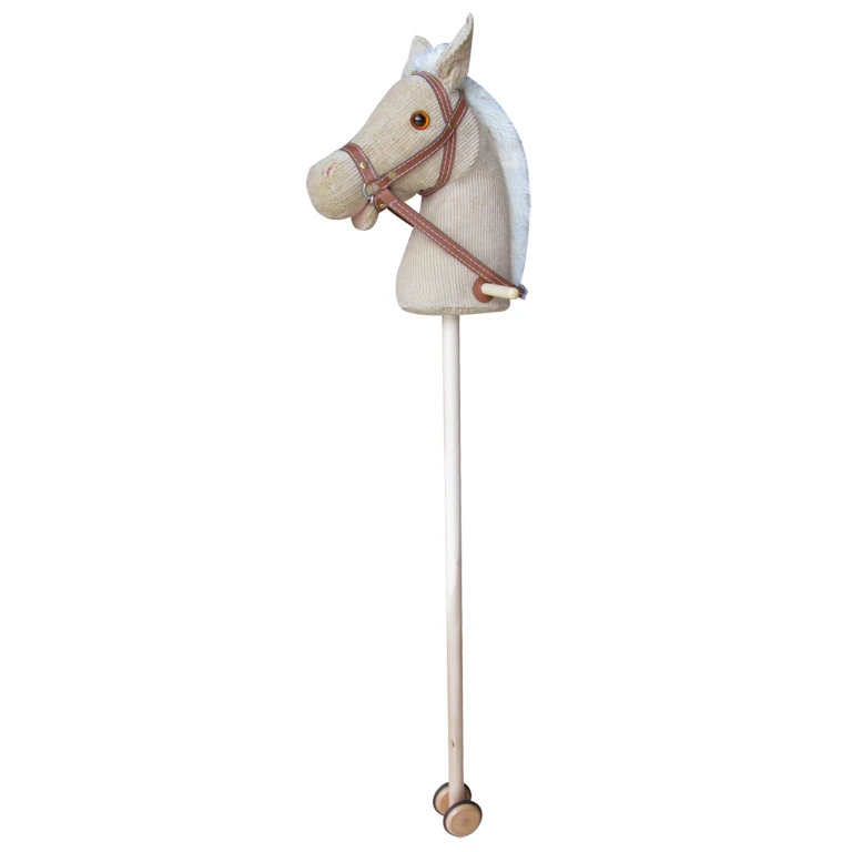 Stokpaard Met Geluid Beige 95cm - 1 stuk