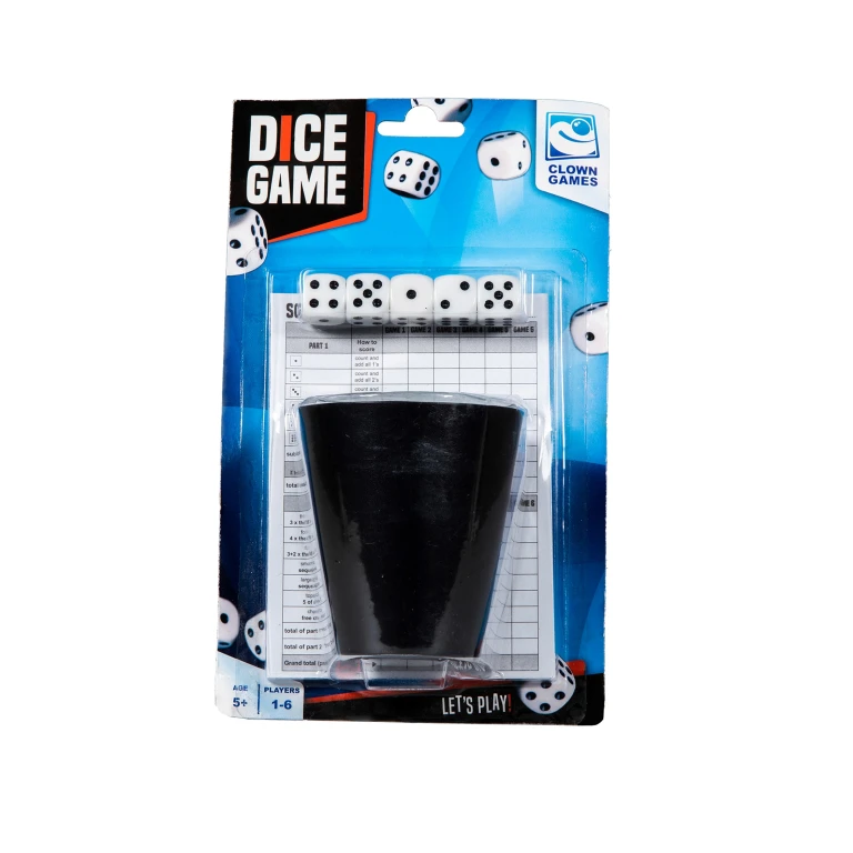 Clown Games Dobbelset met scoreblok - 1 stuk