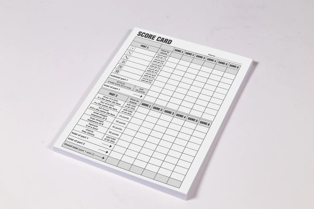 Clown Games Scoreblok voor Dobbelspellen - 1 stuk