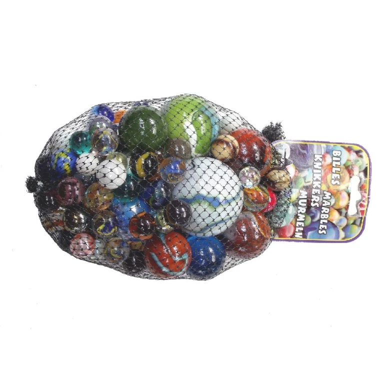 Knikkers set van 1 stuk - 500 gram in net