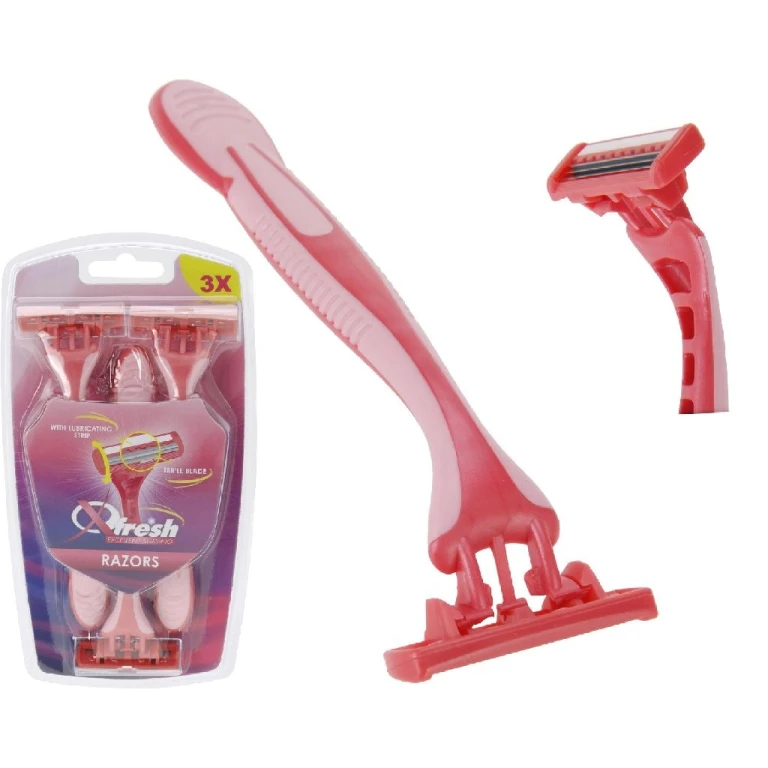 Qfresh Scheermesjes Roze - set van 3