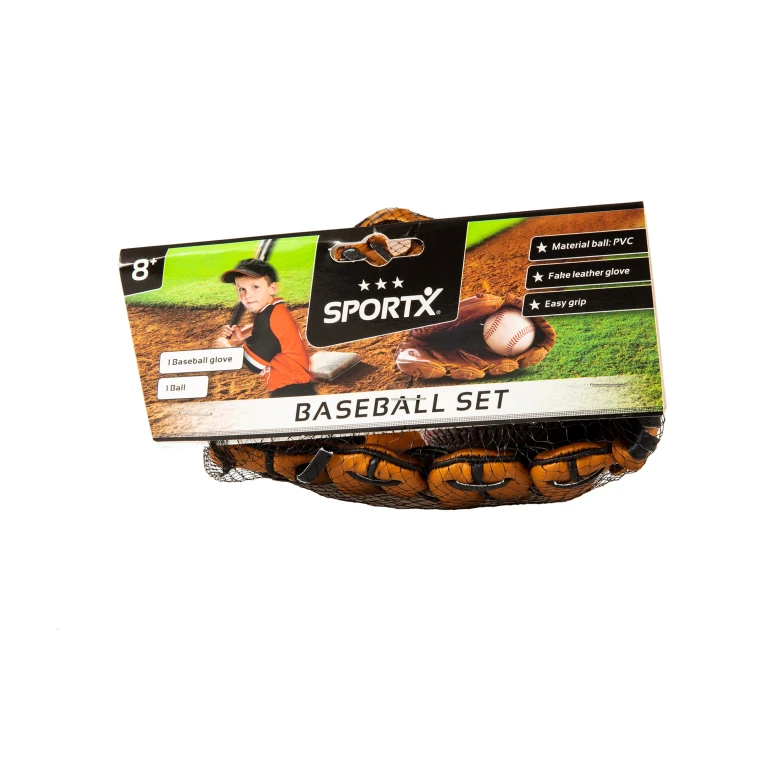 SportX Honkbalset 2-delig Zwart