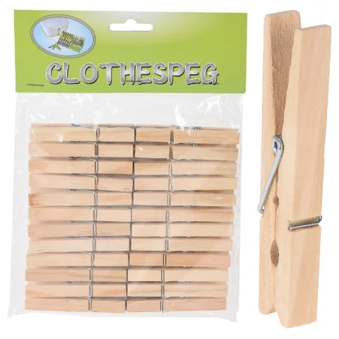 Wasknijpers Hout 24 St