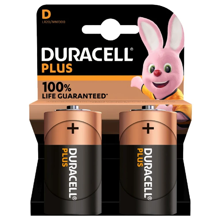 Duracell Alkaline Batterijen Type D - set van 2 stuks