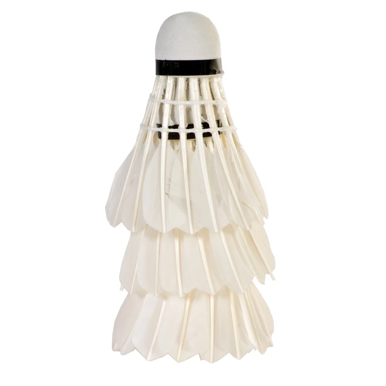 SportX Badmintonshuttles met veren - Wit - set van 3