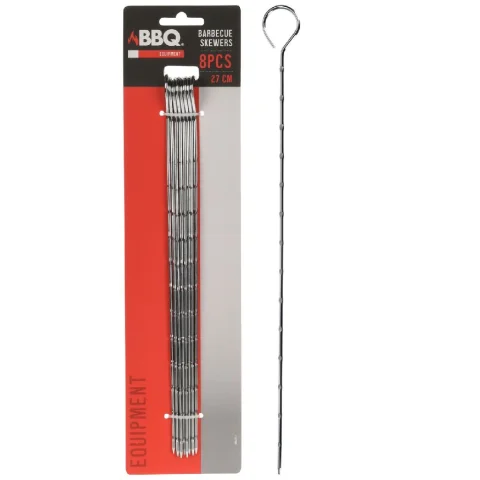 BBQ Pennen Metaal 27cm 8st