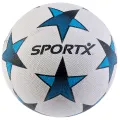 SportX Voetbal Rubber 22 cm Wit/Blauw
