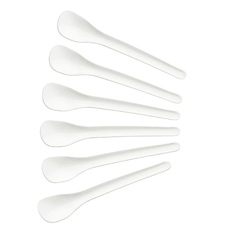 Fackelmann Eierlepels Wit - Set van 6 stuks - 14 cm