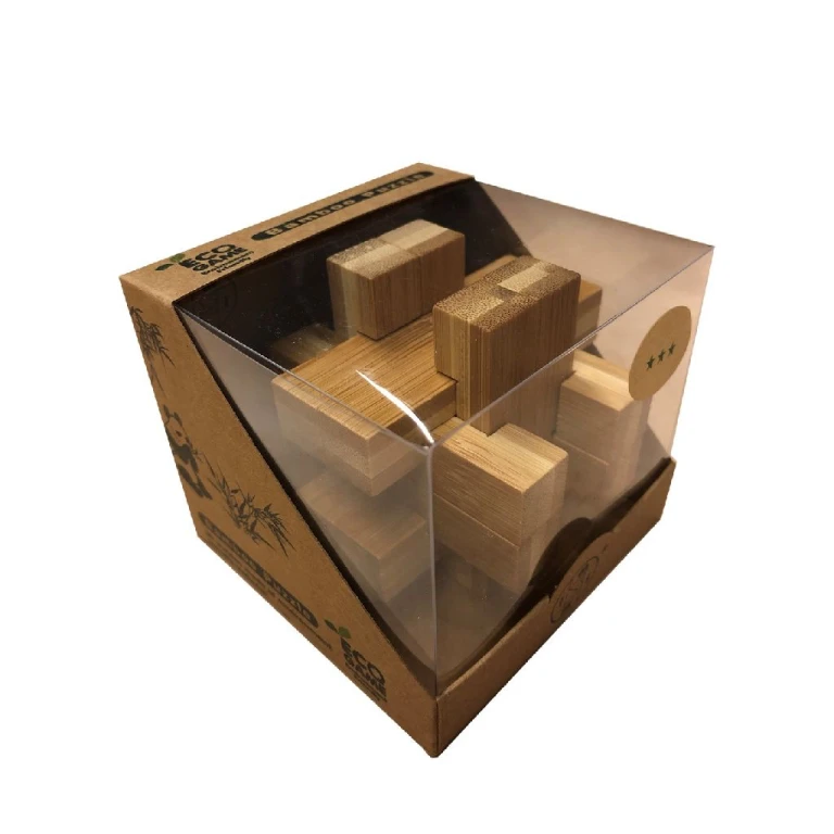 Eco Bamboo Puzzle Block IQ-puzzel - 1 stuk