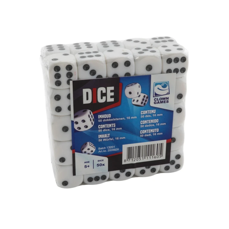 Clown Games Dobbelstenen set - 50 stuks