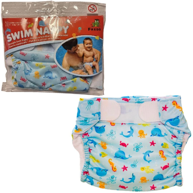 Wasbare zwemluier blauw maat 2 (9-16 kg) - 1 stuk