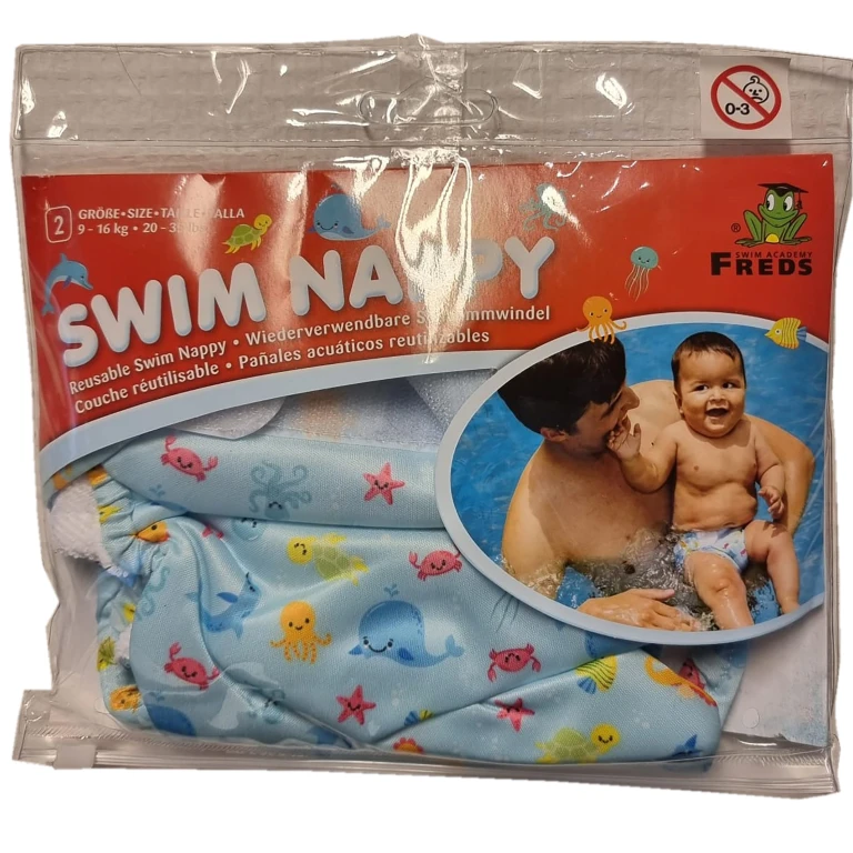 Wasbare zwemluier blauw maat 2 (9-16 kg) - 1 stuk