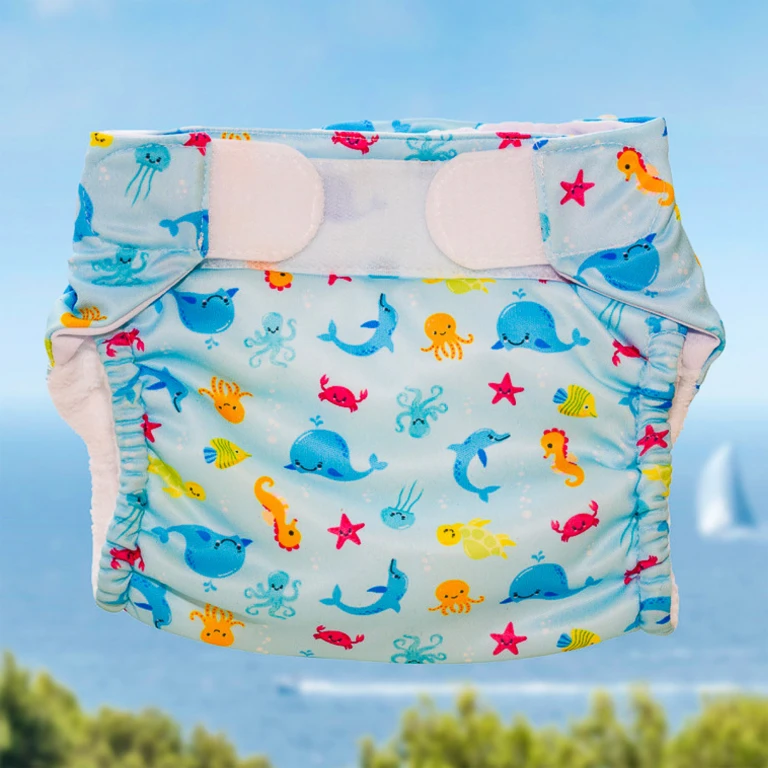 Wasbare zwemluier blauw maat 2 (9-16 kg) - 1 stuk