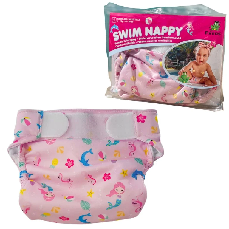 Wasbare Zwemluier Roze Maat 1 (4-9 kg) - 1 stuk