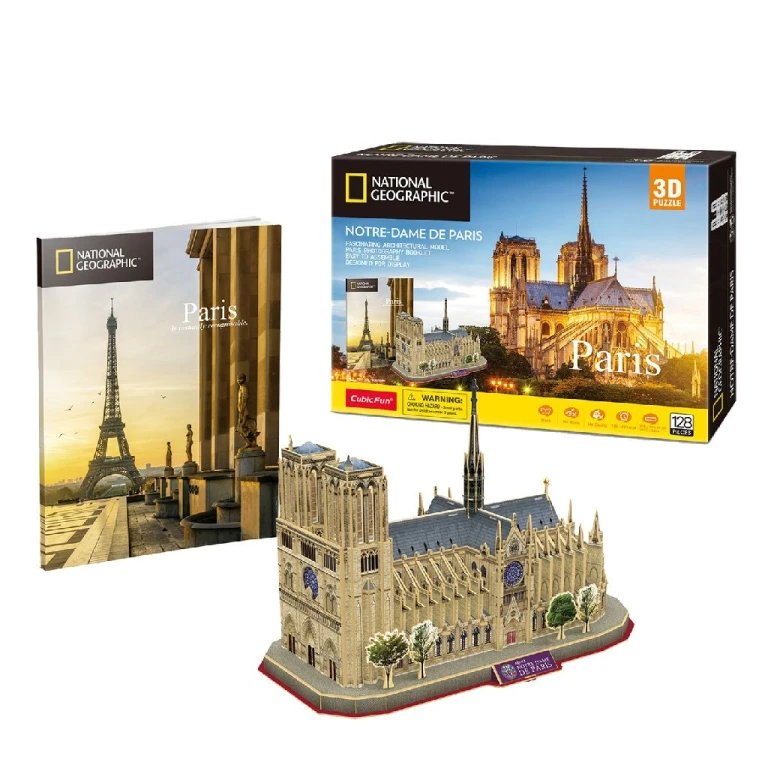 Cubic Fun 3D Puzzel Notre Dame De Paris - 128 stukjes