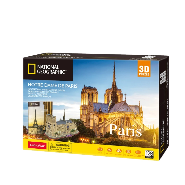 Cubic Fun 3D Puzzel Notre Dame De Paris - 128 stukjes