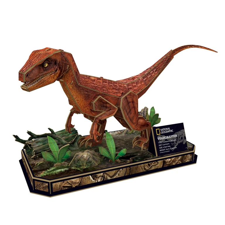 Cubic Fun 3D Puzzel Velociraptor National Geographic 1 stuk