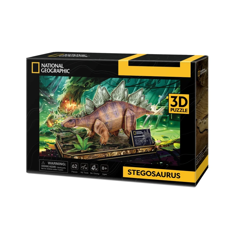 Cubic Fun 3D Puzzel Stegosaurus National Geographic Hout