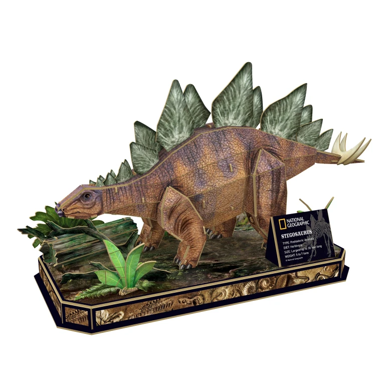Cubic Fun 3D Puzzel Stegosaurus National Geographic Hout