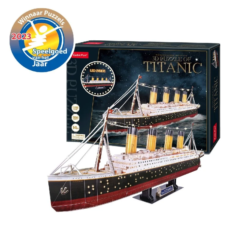 Cubic Fun 3D Puzzel Titanic met LED-verlichting 1 stuk