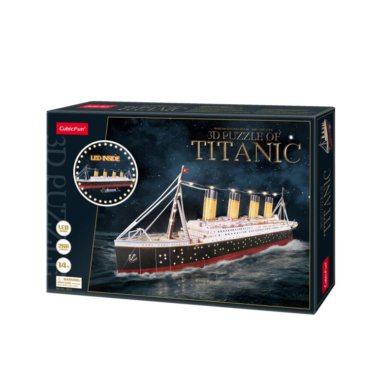 Cubic Fun 3D Puzzel Titanic met LED-verlichting 1 stuk