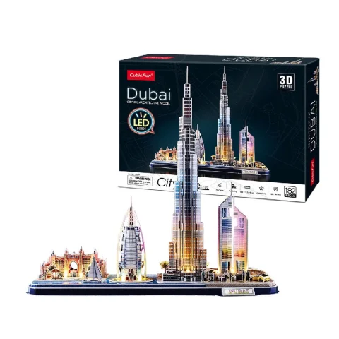 Cubic Fun 3d Puzzel City Line Dubai LED