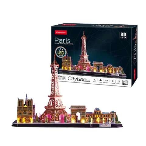 Cubic Fun 3d Puzzel City Line Paris LED