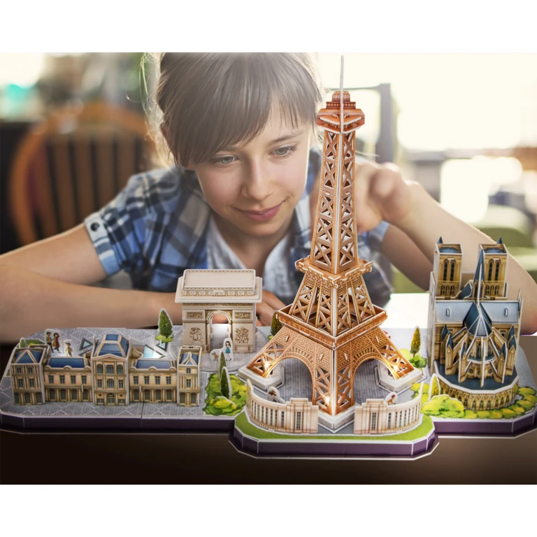 Cubic Fun 3D Puzzel City Line Paris met LED