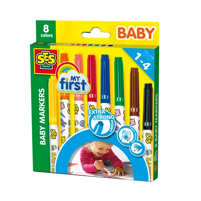 SES My First Baby Markers Stiften Set van 8 Kleuren