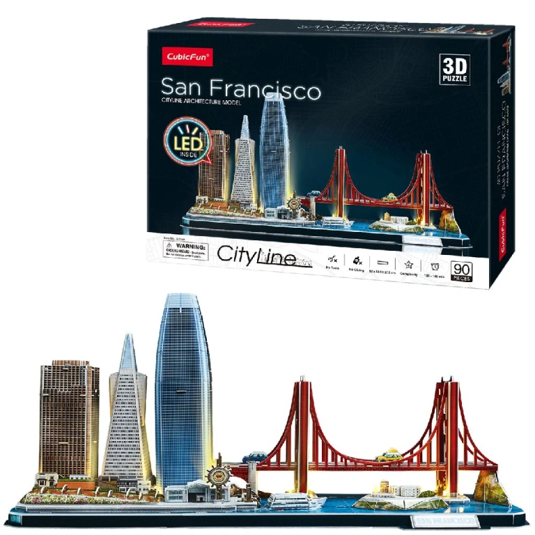 Cubic Fun 3D Puzzel City Line San Francisco met LED