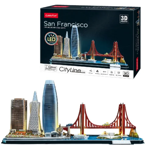 Cubic Fun 3d Puzzel City Line San Francisco LED