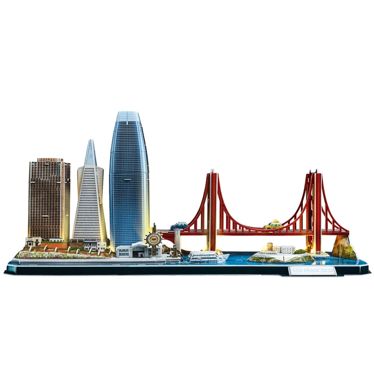 Cubic Fun 3D Puzzel City Line San Francisco met LED