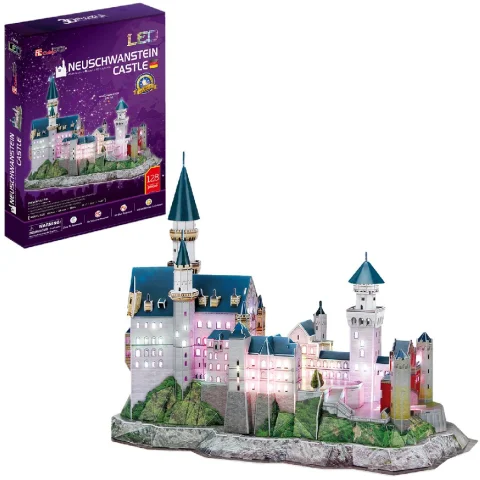 Cubic Fun 3d Puzzel Neuschwanstein Castle LED