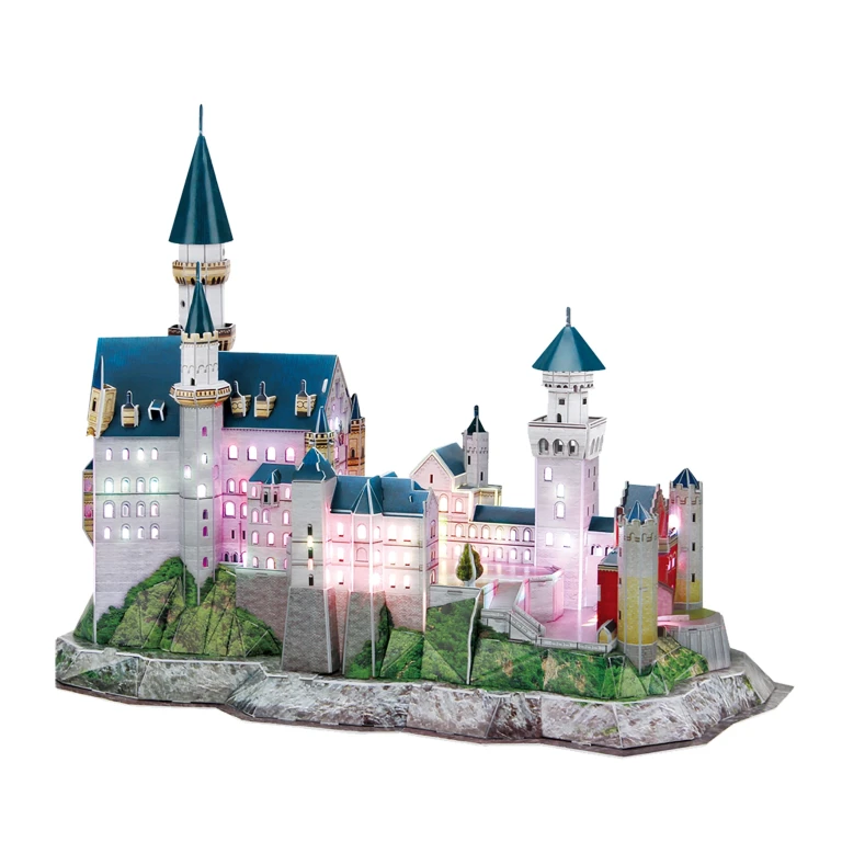 Cubic Fun 3D Puzzel Neuschwanstein Castle met LED